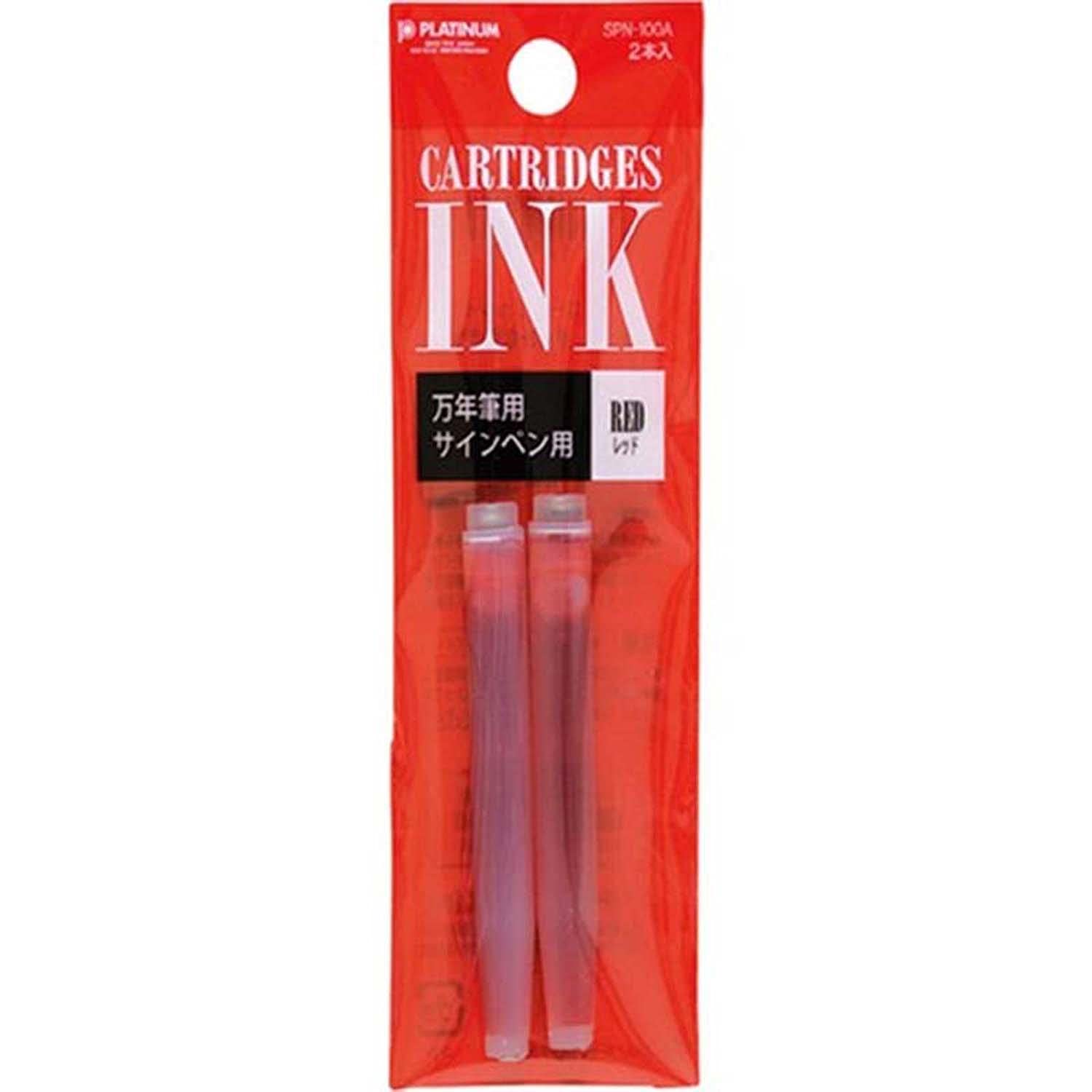 Platinum Ink Cartridges Pack of 2 RED