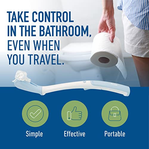 Juvo Travel Toilet Aid | Portable Personal Cleaner For Wiping | 17" Long Reach Comfort | Trigger Release | Sanitary Tip Cover (Tta01) #TOP5