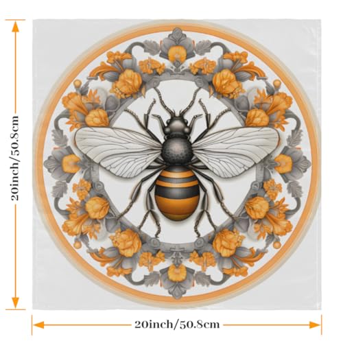 Set de 6 Servilletas de Tela de Abeja y Flores 50.5x50.5 cm miniatura 2