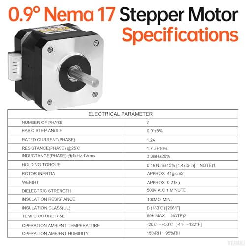 Moteur pas à pas 42x34mm angle 0.9° pour impression 3D nette - 3