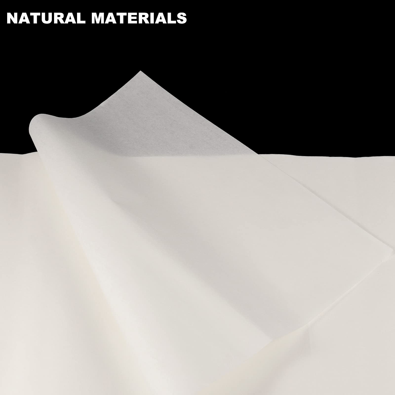 SHEUTSAN 400 hojas de papel Xuan blanco sin rejillas, papel Xuan sin rejillas, papel de arroz Xuan para dibujo Xuan Xuan, hoja de escritura para práctica de caligrafía