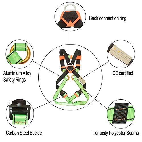 HeeJo Kids' Harness, Youth Safety Harness Comfort Zipline Climbing Harness Belts for Tree Climbing Outdoor Expanding Training, Caving Rappelling 7 to 13 Years