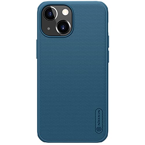 Nillkin Case for Apple iPhone 13 Mini (5.4" Inch) Super Frosted Shield Pro Magnetic Hard Back Soft Border (PC + TPU) Cover Raised Bezel Camera Protect Without Logo Cut Blue