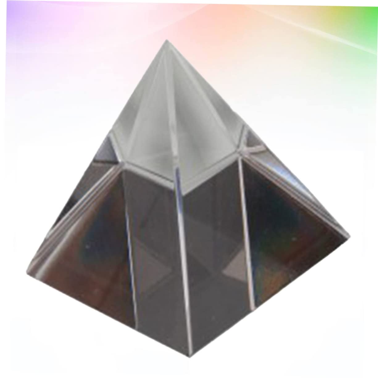 Prisma de Vidrio Pirámide de 100mm de Vidrio Óptico | Adorno de Escritorio, Refracta la Luz y Forma Arcoíris, Pieza Única para Investigación del Iris