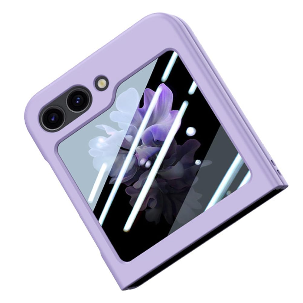 Housse pour Samsung Galaxy Z Flip 7, Ultra Mince Étui avec Screen Caméra Protection Dur PC Coque Anti-Rayures,Noir,Flip 7
