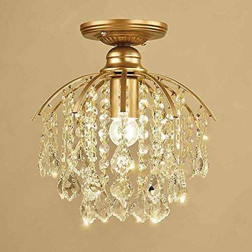 Lustre en cristal moderne 28x32cm pour couloir et porche élégant