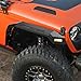 Nilight JL JT Wide Flat Front Fender Flares for 2018 2019 2020 2021 2022 2023 2024 2025 Jeep Wrangler JL JLU&Gladiator JT 2Pcs Off-Road Wheel Fenders w/LED Lights Turn Signal Lights DRL
