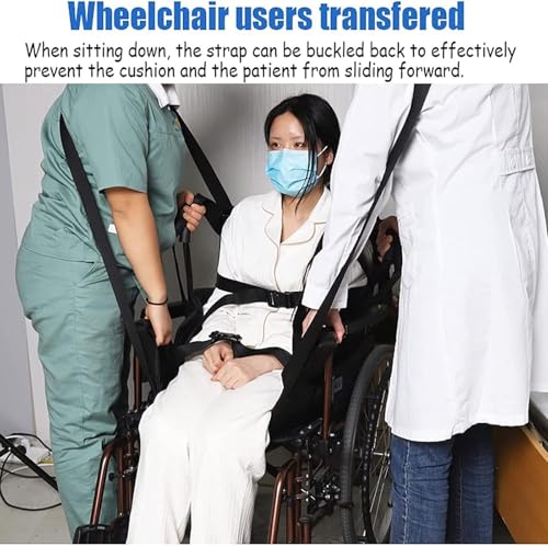 Disco de transferencia deslizante para personas mayores, correa de elevación de pacientes y tabla deslizante con cinturón de seguridad, ayuda multiusos para transferencia de silla de ruedas para