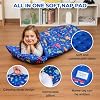 Toddler Nap Mat with Matching Backpack & Lunchbox, Kids Sleeping Bag with Removable Pillow & Blanket, Napping Mats for Preschool, Daycare, Travel, Pre K Roll up Slumber Bags for Ages 3-6 Years