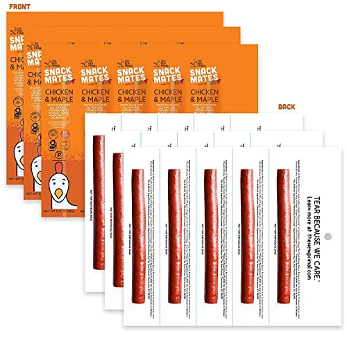 The New Primal Snack Mates Turkey Sticks, Gluten Free Healthy Snacks For Kids, Low Sugar High Protein Kids Snack For Lunchbox, Natural Turkey Mini Paleo Jerky Stick, 7G Protein, 45 Calories, 10 Pack (Chicken And Maple, 15 Count (Pack Of 1)) #TOP2