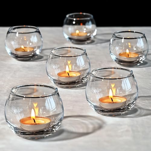 FrutPunch Candle Holder, Glass Candle Holder, Transparent Votive Candle Holders, Can be Used for...