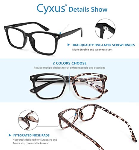 Image of Cyxus Blue Light Glasses Computer Glasses UV Blocking Filter Eyeglasses Frame for Women Men