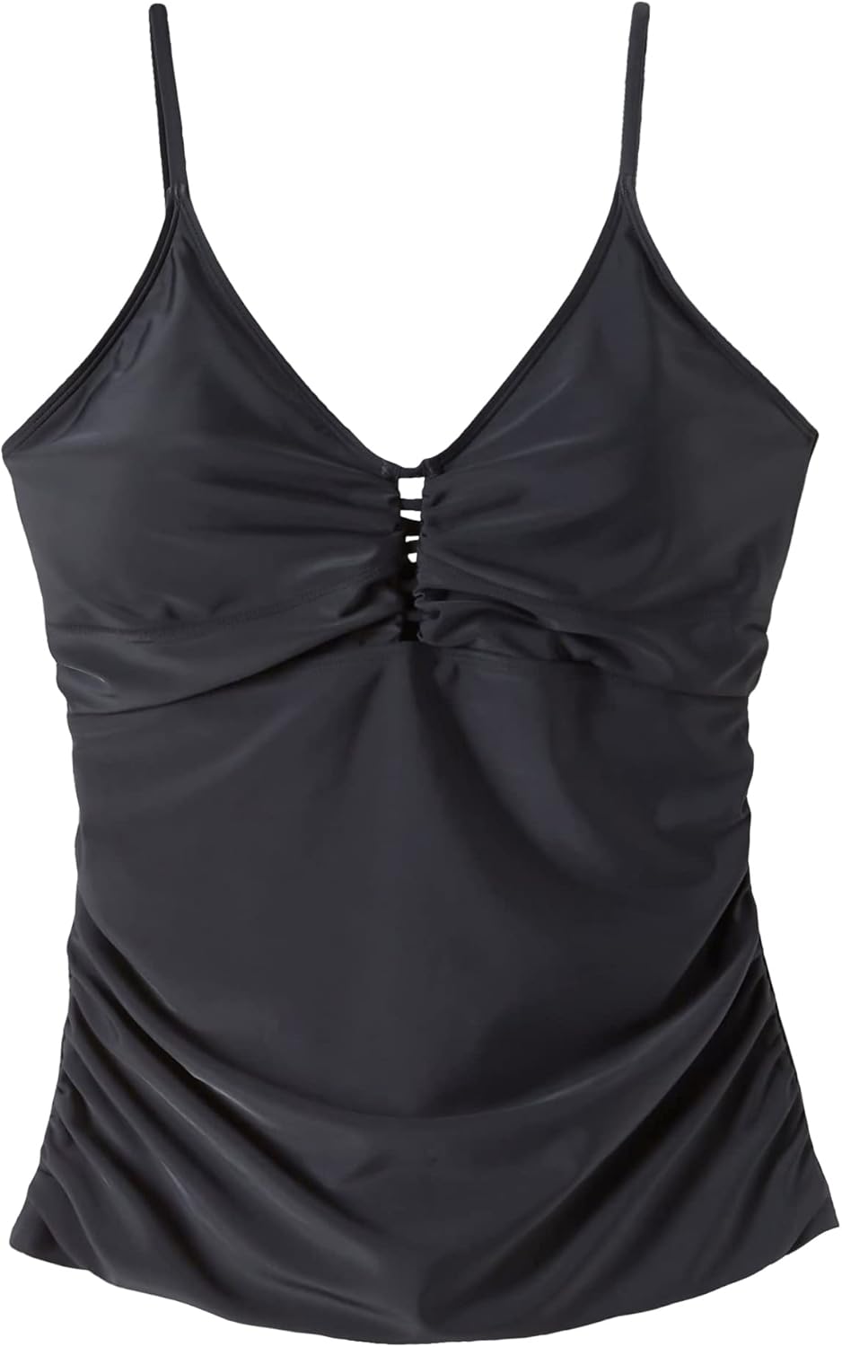 RELLECIGA Women's V Neck Tankini Top Ruched Tummy Control Swimsuits Top - Image 8