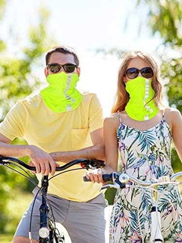 Miniatura 7 de SATINIOR 8 piezas de polaina reflectante para el cuello para hombre, pasamontañas de ciclismo, máscara facial, bandana para el sol para hombre