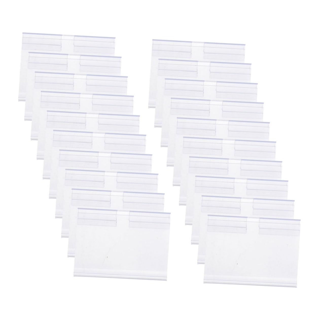 Uonlytech 4 Set Supporti Per Etichette Clip Per Espositori Trasparenti Per Supermercati Dimensioni Per Negozio E Scaffali Abbigliamento 50 Pezzi*4