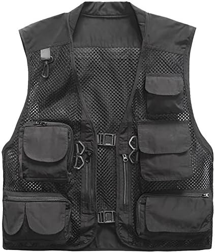 Marsway Outdoor Quick-Dry Fishing Vest Multi Pockets Mesh Vest Fishing Hunting Waistcoat Travel Photography Jackets
