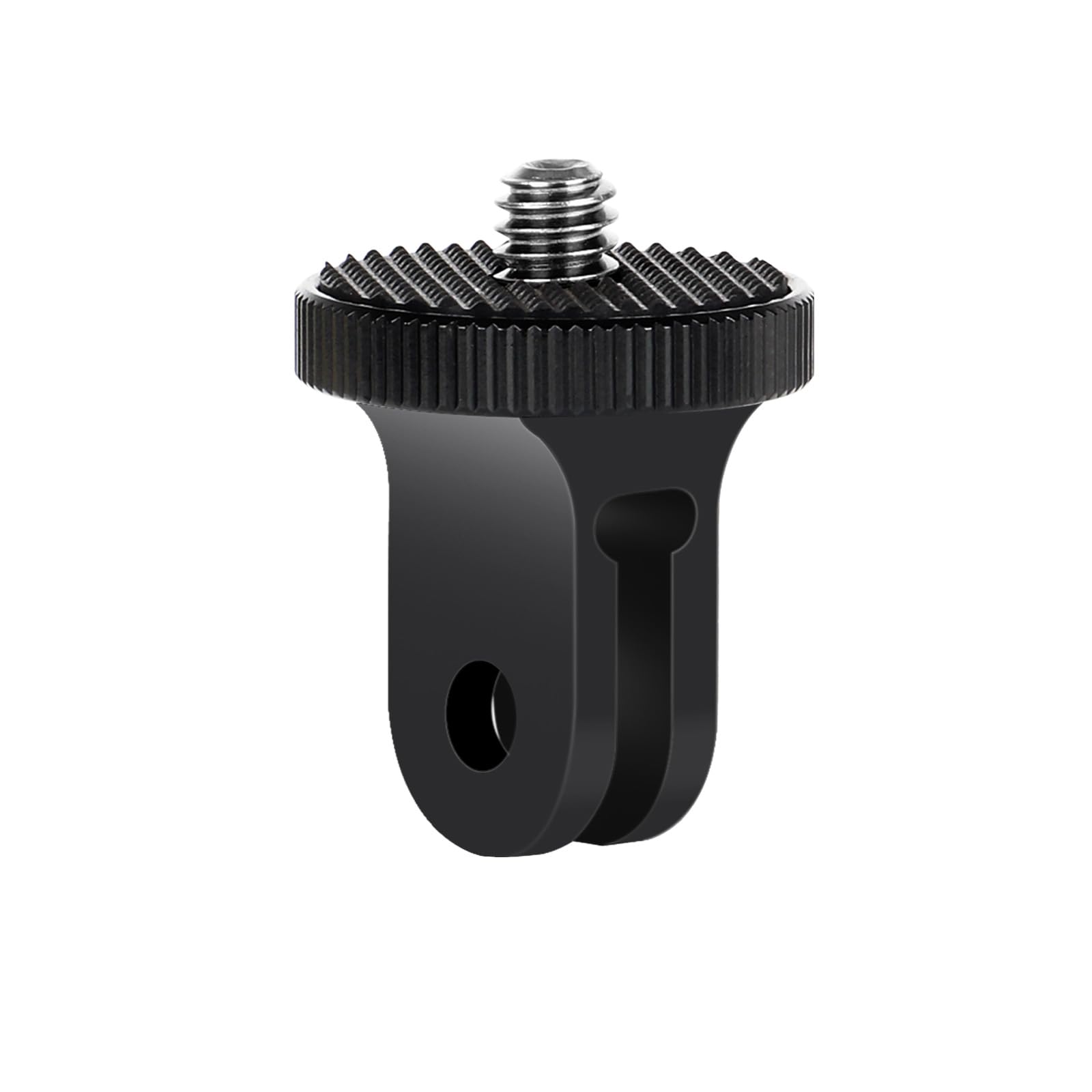 Aluminium 1/4"-20 Camera Mount Conversion Tripod Adapter for Go Pro Mounts, Insta360, Sony, Xiaomi Yi, or Other Action Cameras (1 Pack, Black)