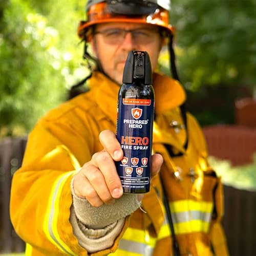 Prepared Hero Fire Spray - Mini Fire Extinguishers For House, Car, Garage - Kitchen Small Fire Extinguisher For Home, Made In Usa, 100% Organic - Compact, Portable & Easy To Use, Non-Toxic - Pack Of 2 #TOP1