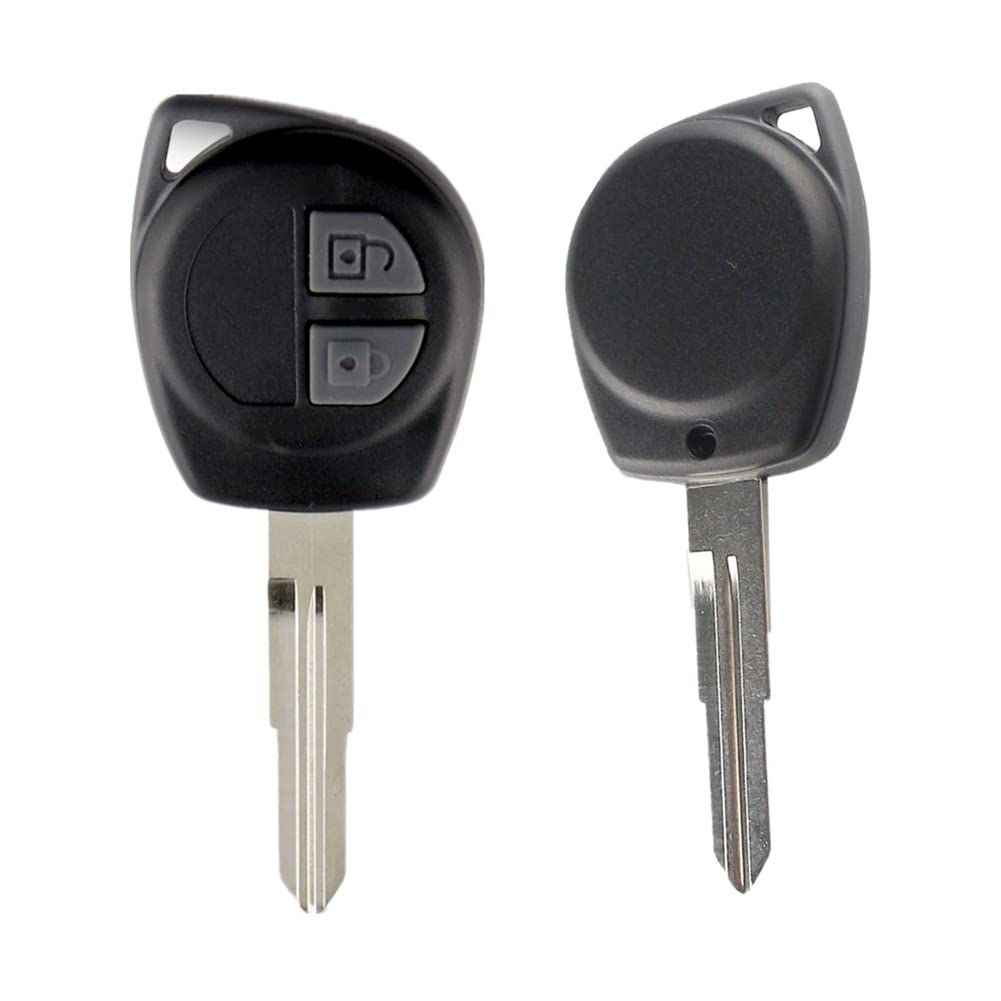 Custodia Chiave Auto In Carbonio ABS + Silicone Per Opel, Vauxhall, Fiat, Suzuki – Blu 2 Pulsanti - 3