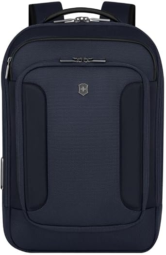 Victorinox Werks Traveler 7.0 Backpack, Men's, Women's, Laptop Storage, Waterproof, Antibacterial, Work, Business Trips, Travel, Navy Blue, Black