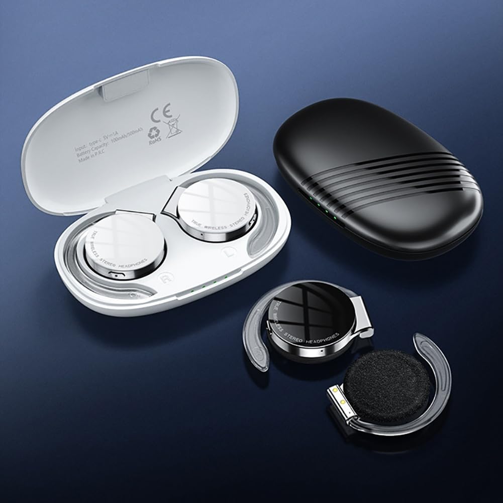 F2 Auriculares InaláMbricos Bluetooth Auriculares Deportivos Supraaurales Auriculares Parlantes con CancelacióN de Ruido Auriculares EstéReo para MúSica-Negro