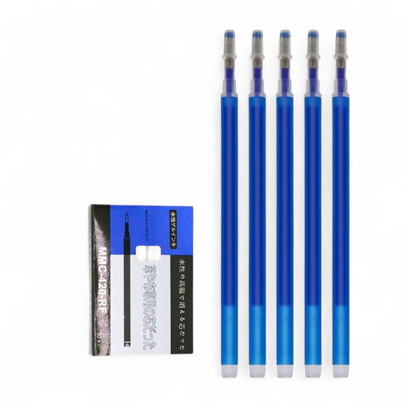 Heat Erasable Blue (Pack of 5) Fabric Pen Refills for Tailoring, Embroidery & Fabric Marking | Washable Ink Refill for MMC-420 Pens-image-4
