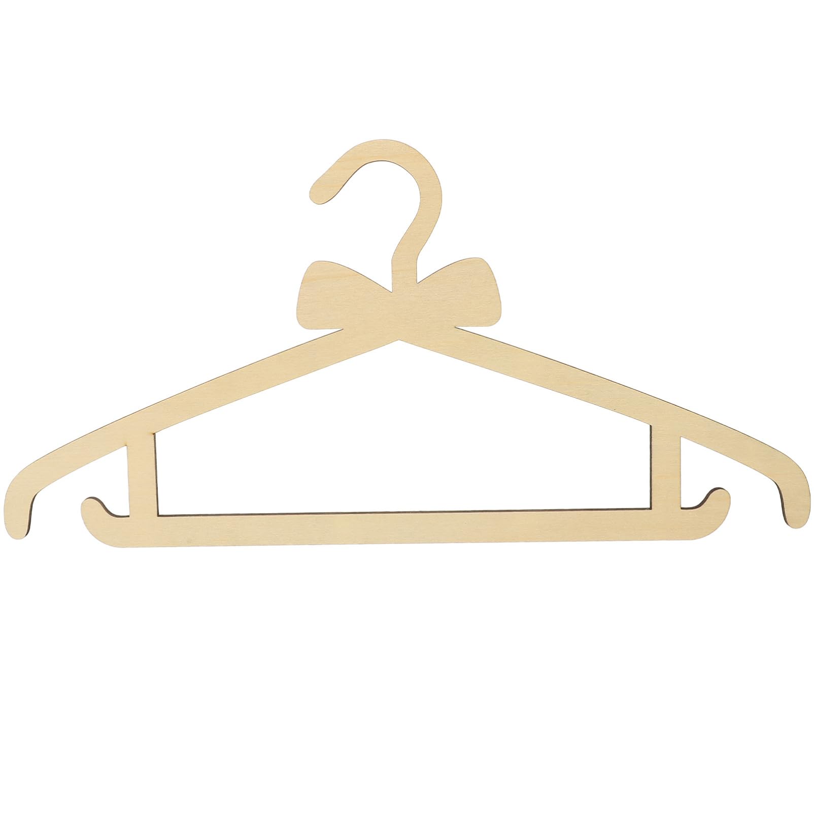 TIDTALEO Wooden Clothes Hanger with Bow Design and Smooth Finish for Nursery Organization Moms and Showers