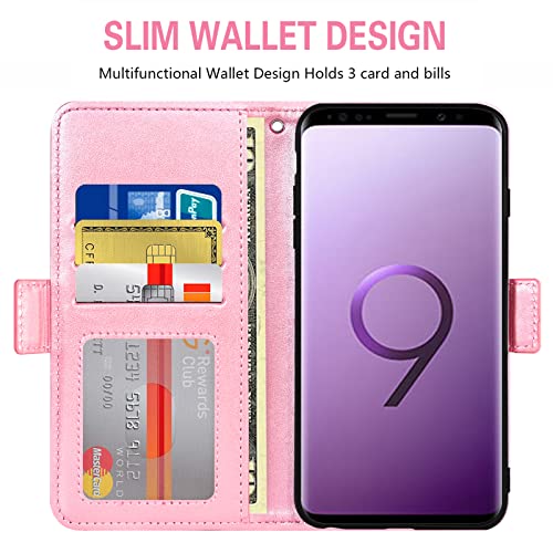 Funda para Samsung Galaxy S9 tipo libro con protector de vidrio templado 3