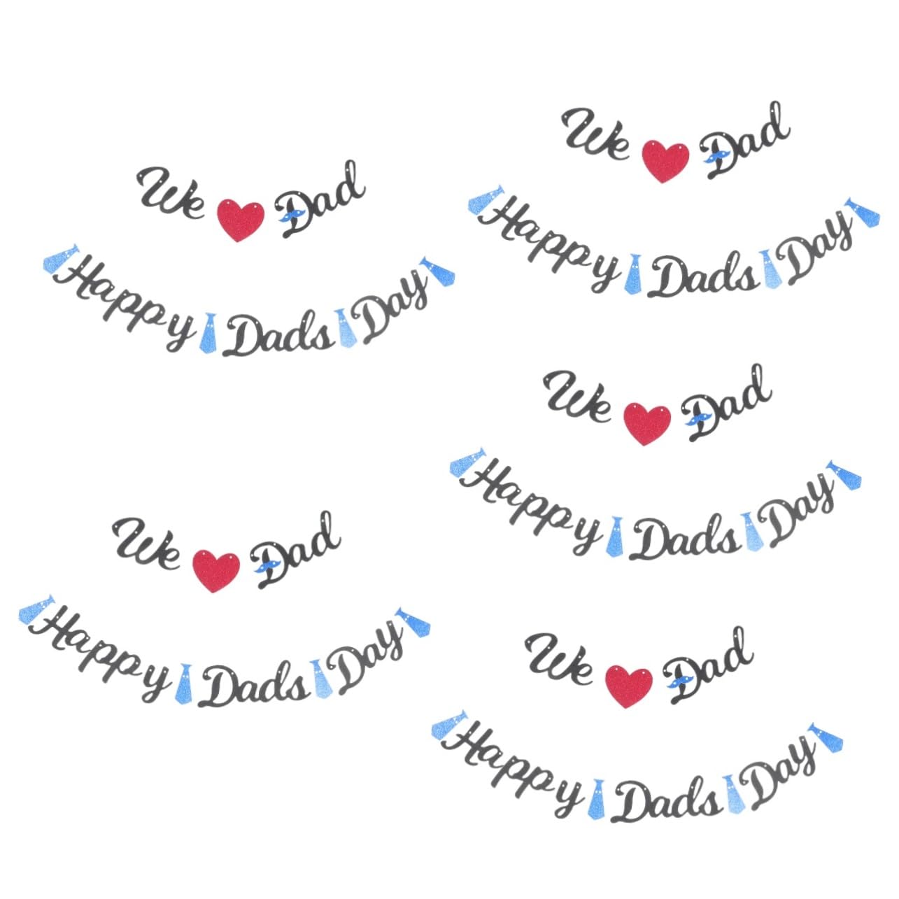 Cabilock 5juegos Banderín Decorativo De Fiesta Para Día Del Padre De We Dad Brillos Para Celebraciones y Decoraciones Casa
