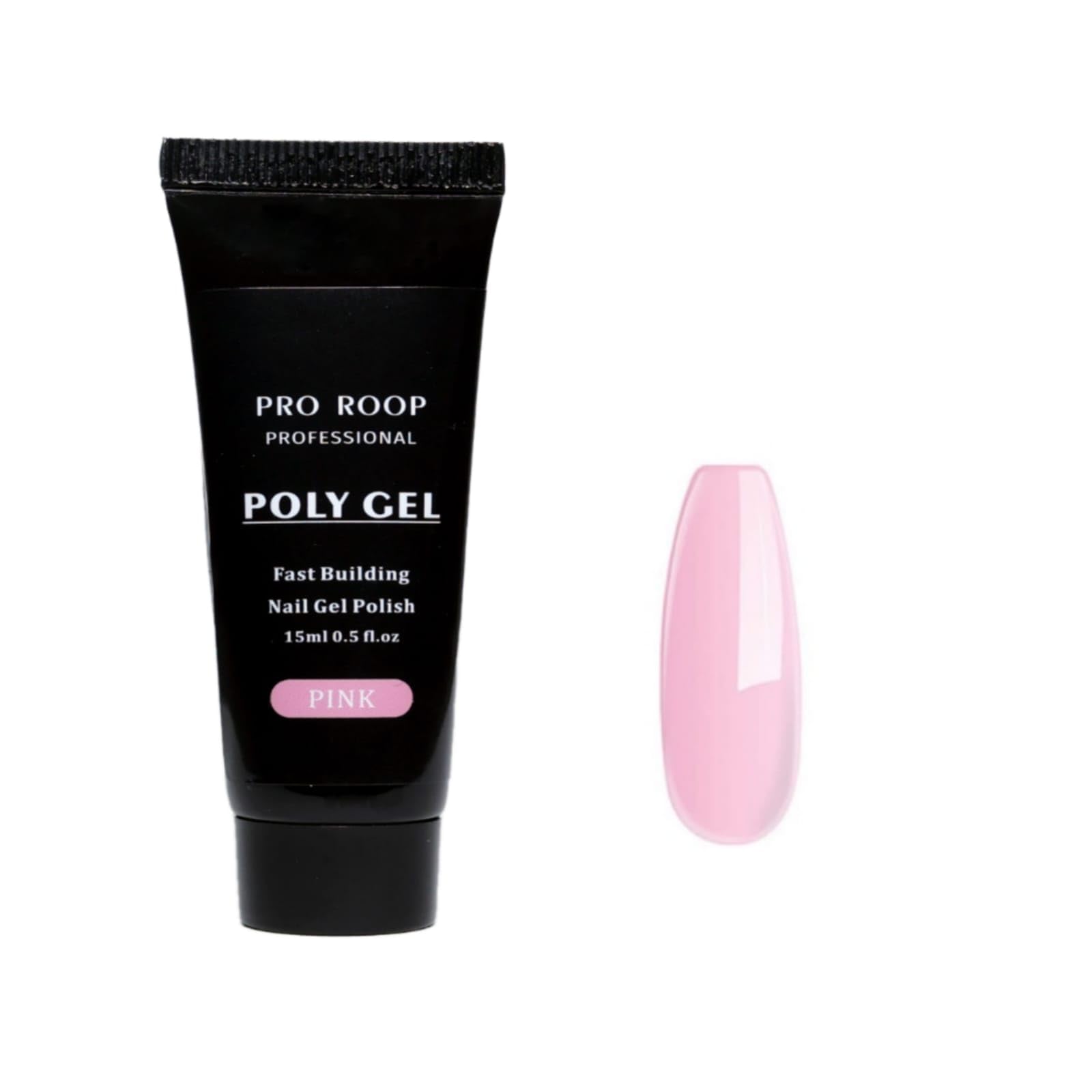 PROROOP Poly Extension Gel Finish for Nails 15Ml/0.5 Fi.Oz - Builder Gel, Trendy Art Design, Easy DIY at Home Polish, Gifts for Women (Pink)-image-5