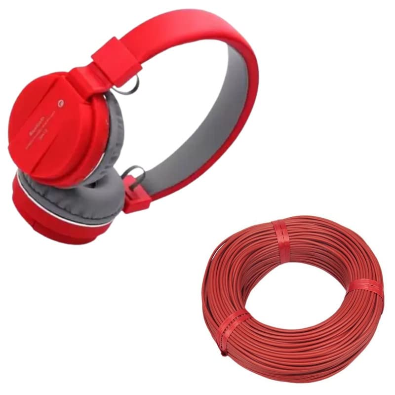 Elevea ( 12 Years Warranty - Comfortable On-Ear Bluetooth Wireless Headphone, Flexible 4mm Copper Wire for Home or Domestic Industrial Electric Wiring, Electric Wire-10Feet (Red Color)-image-48