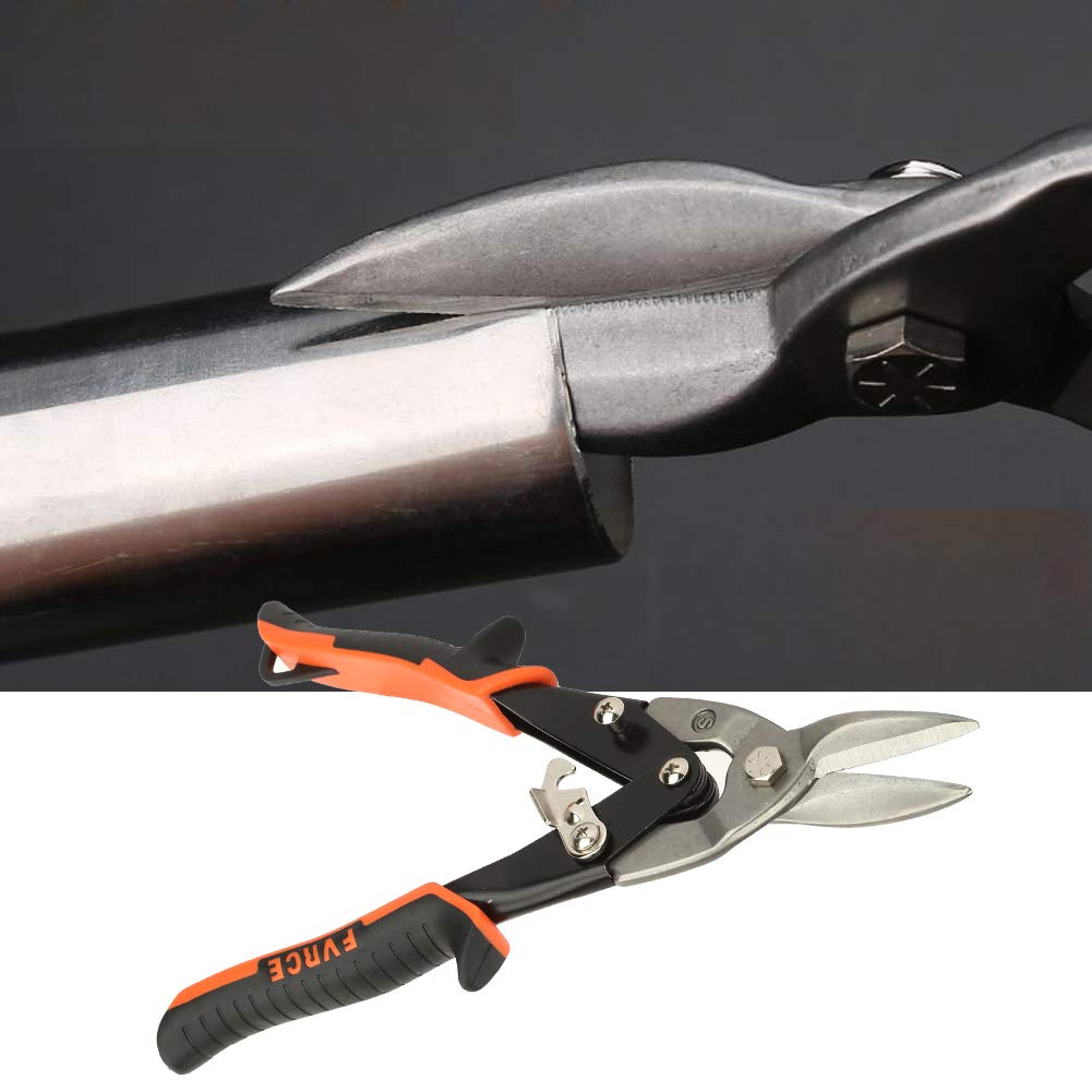 Tijera de hojalata para chapa, tijera de hojalata de corte derecho, almacenamiento seguro((S) Straight cut aviation scissors)