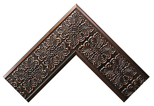 Image of MCS 28x34 Stamped Medallion Wall Mirror, Bronze Vertical & Horizontal Wall Hanging Mirror for Bathroom, Bedroom & Livingroom