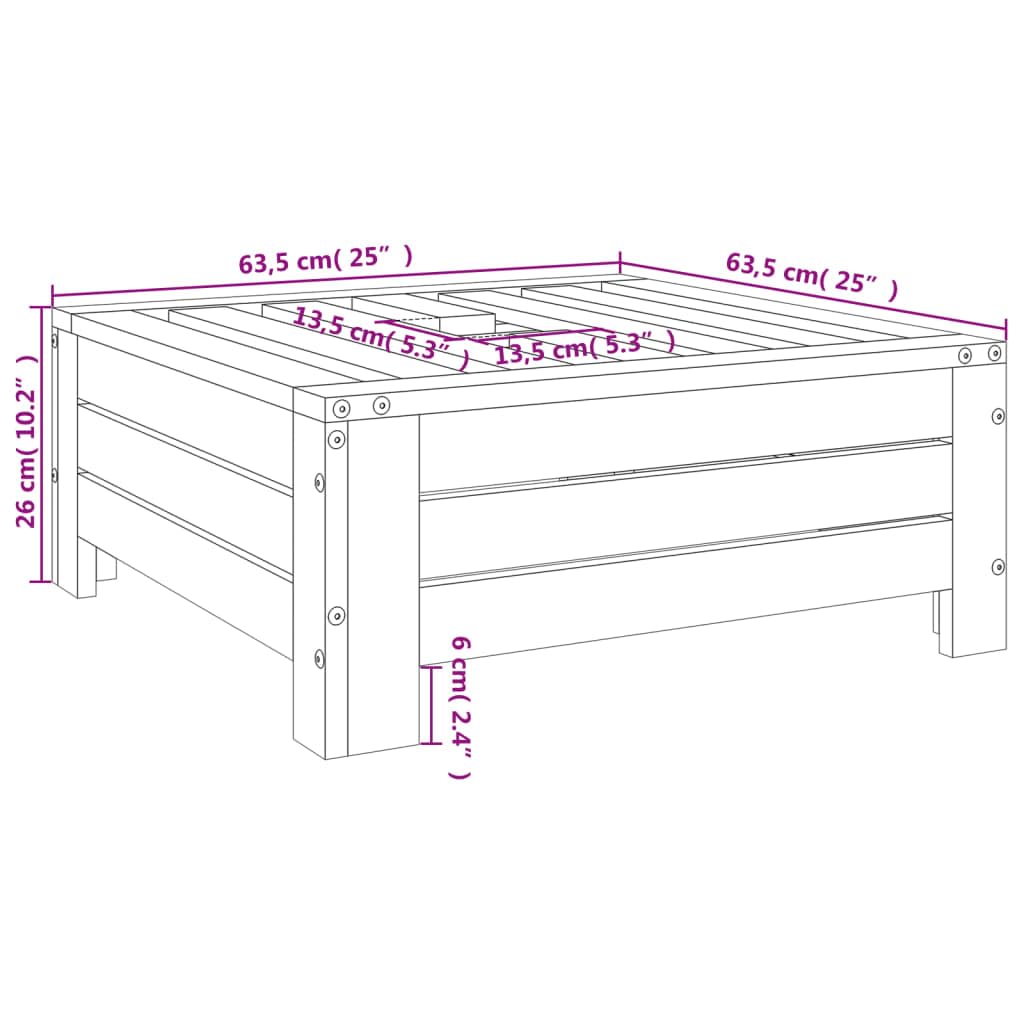 Rivestimento per supporto per ombrellone bianco, in legno di pino massiccio, 63,5 x 63,5 x 26 cm, copertura come tavolino per balcone, terrazza, giardino, piscina, fascino rustico