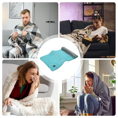 Manta eléctrica USB para sofá con 3 niveles de temperatura para hogar y camping 4