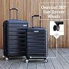 Samsonite Omni 2 Hardside 3 Piece Set - Includes Global Carry-On, Medium, Large Checked Suitcases - 360 Dual Spinner Wheels - Integrated TSA Lock & Expansion - Midnight Black