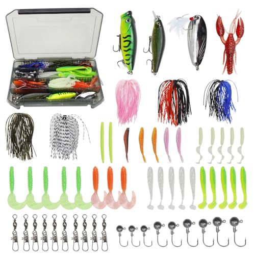 Kit de pêche 58 leurres – Set Professionnel avec...