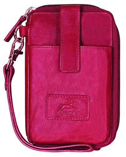 Mancini Cell Phone Leather Wallet (RFID Secure)