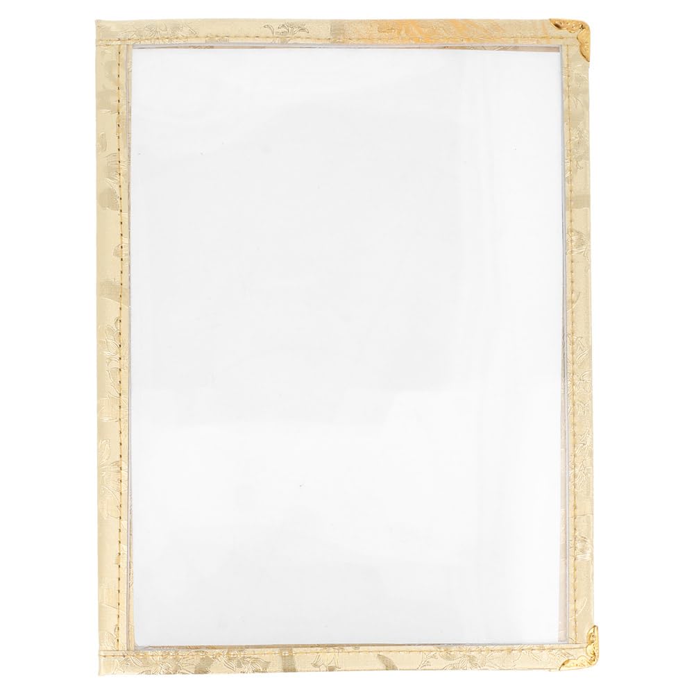 "Amerikanische" Speisekarte Din-A5 2-Teilig Gold Pvc - 100 Un.