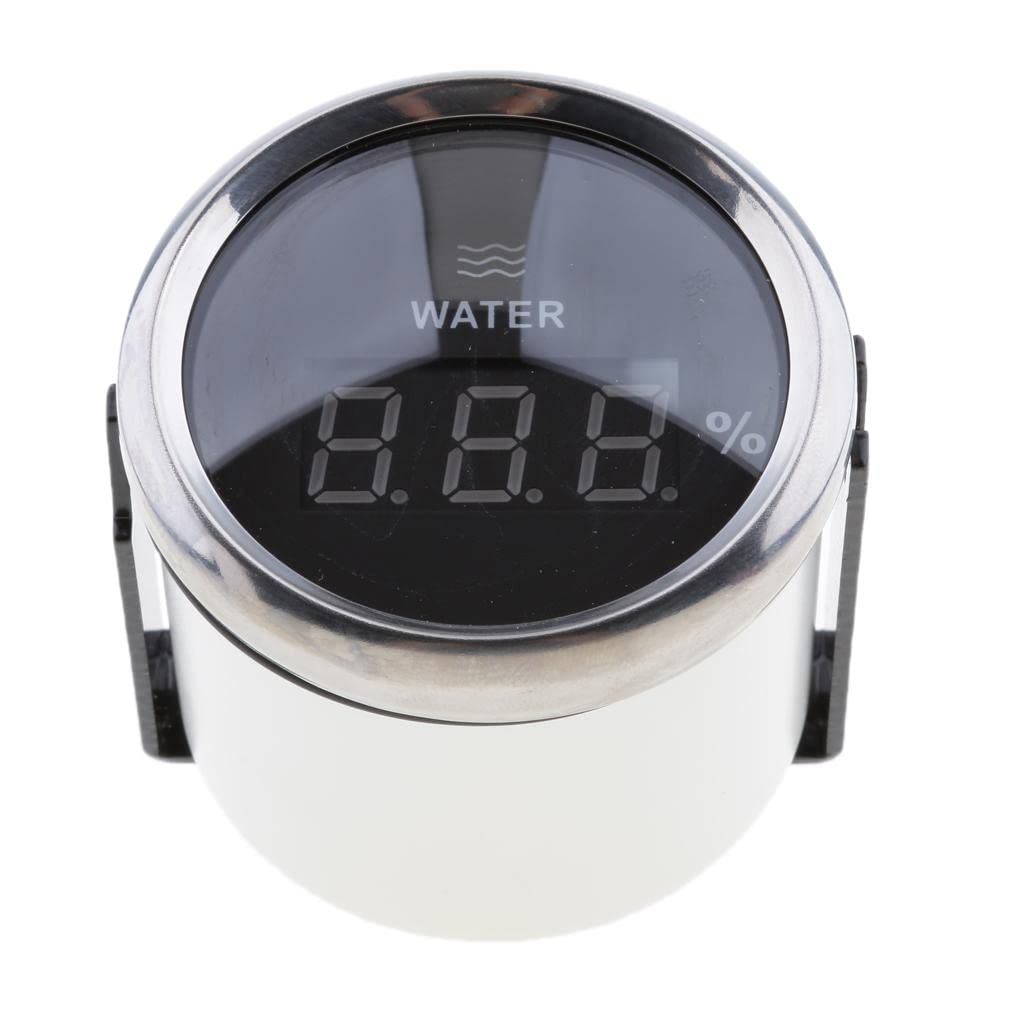 LOSA Marine Digital Water Level Gauge 0-190ohm 52mm 316L Black Chrome-image-2