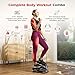 Sunny Health and Fitness Total Body Smart 2-in-1 Stepper Machine, Total Body Workout, Adjustable Hydraulic, LCD Monitor, Resistance Bands, Non-Slip Pedals - SF-S0978SMART