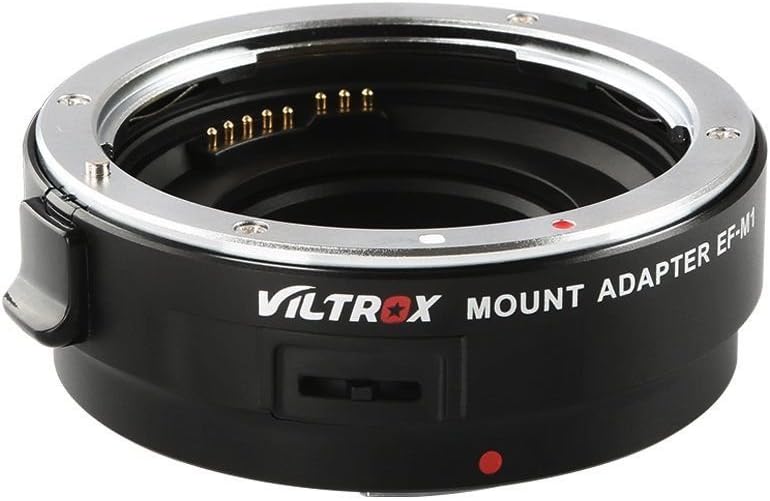 VILTROX EF-M1 Electronic Aperture Auto-Focus AF Lens Mount Adapter Automatic Converter for EOS EF Lens to Panasonic GH5S 4 3 2 1 GF G100 series, Olympus OM-D E-M1 M5II M10II/E-PL8 7 5 3 2 1