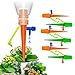 Vintoney Automatisch Bewässerung Set, Automatische Bewässerungsspitzen Bewässerungssystem Gartenpflanzen Blumen Zimmerpflanzen Pflanzen Topfpflanzen Urlaub für die meisten Flaschen (6 Stück)
