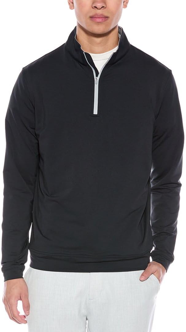 Peter Millar Solid Perth Quarter Zip- British Gray