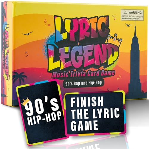 Lyric Legend 90s Hip-Hop and Rap Music Trivia - Adult Games for Game Night - Good for Groups – Finish The Lyrics Party Game - Multiple Choice, Listen While You Play with Included Playlist! by Game That Song - Used condition - US$23.48