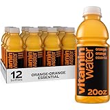 vitaminwater Essential Orange-Orange, Flavored Water Beverage, 20 fl oz Bottles, 12 Pack