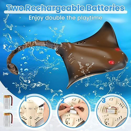 Image of YOTOY Remote Control Shark Toys for Kids Age 6-12 Years, Shark Pool Toys, RC SharkRemote Control Shark for Pool, Shark Toys for Boys 6-12, RC Boat for Pool, Manta Ray Toy, Gift for 6 7 8-12 Kids