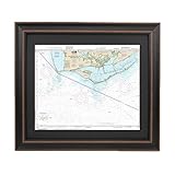 Framed Nautical Chart 11401 : Apalachicola Bay to Cape San Blas - Standard Size. Handmade in USA
