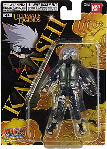 BANDAI Ultimate Legends Kakashi Hatake Figurine d'anime de 12 cm avec Articulation Solide - Cadeau sur le thème Naruto