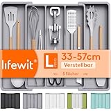 Lifewit Besteckkasten für Schubladen, erweiterbar